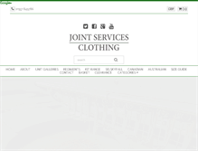 Tablet Screenshot of jointservicesclothing.com